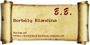 Borbély Blandina névjegykártya